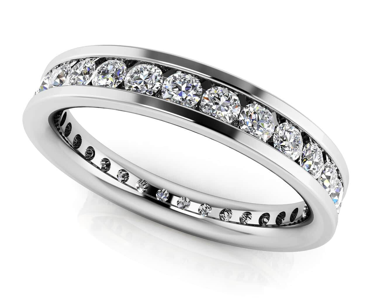 Devoted Channel Set Diamond Eternity Ring In White Yellow Or Rose Gold