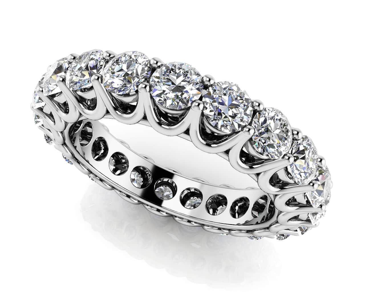 Unique Shared Prong Diamond Eternity Ring
