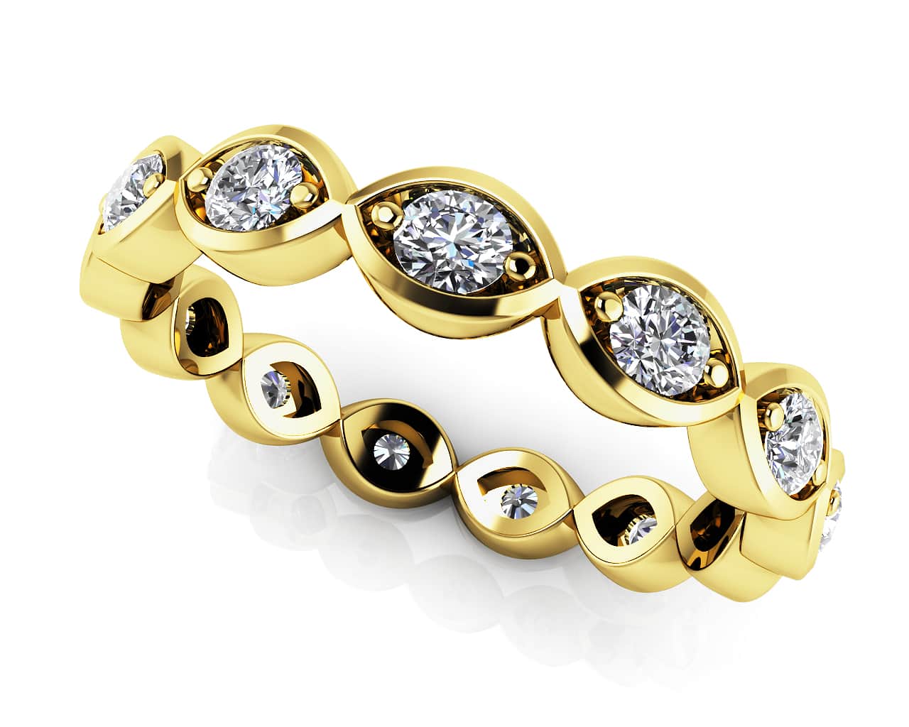 Joie Eternity Ring Available In White Yellow Rose Gold Or Platinum