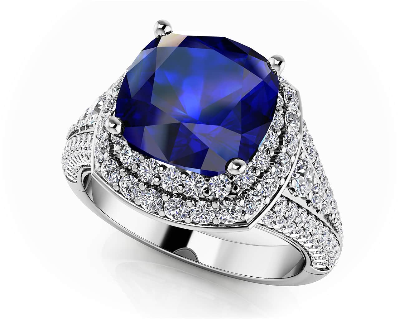 Lasting Legacy Gemstone Cushion Cut Ring Available In Platinum Or Gold