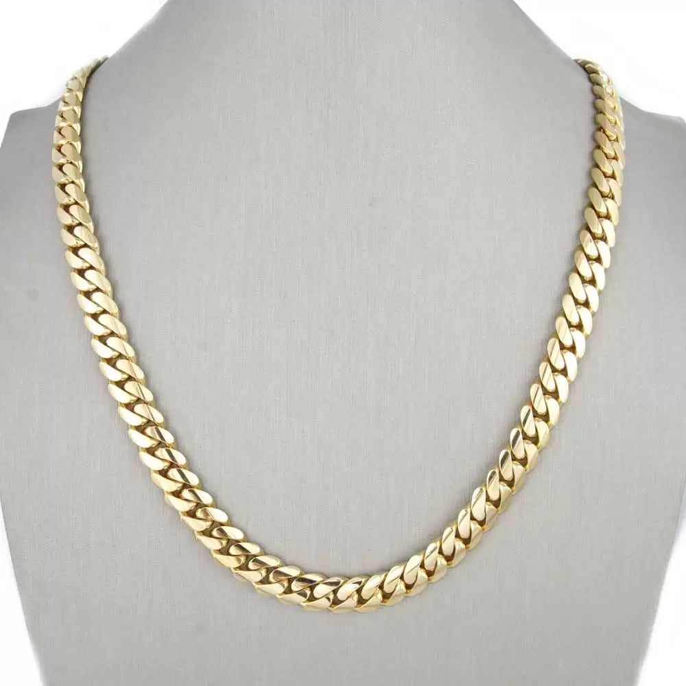 Cuban Link Solid Gold Chain 10K – Angel Timepieces