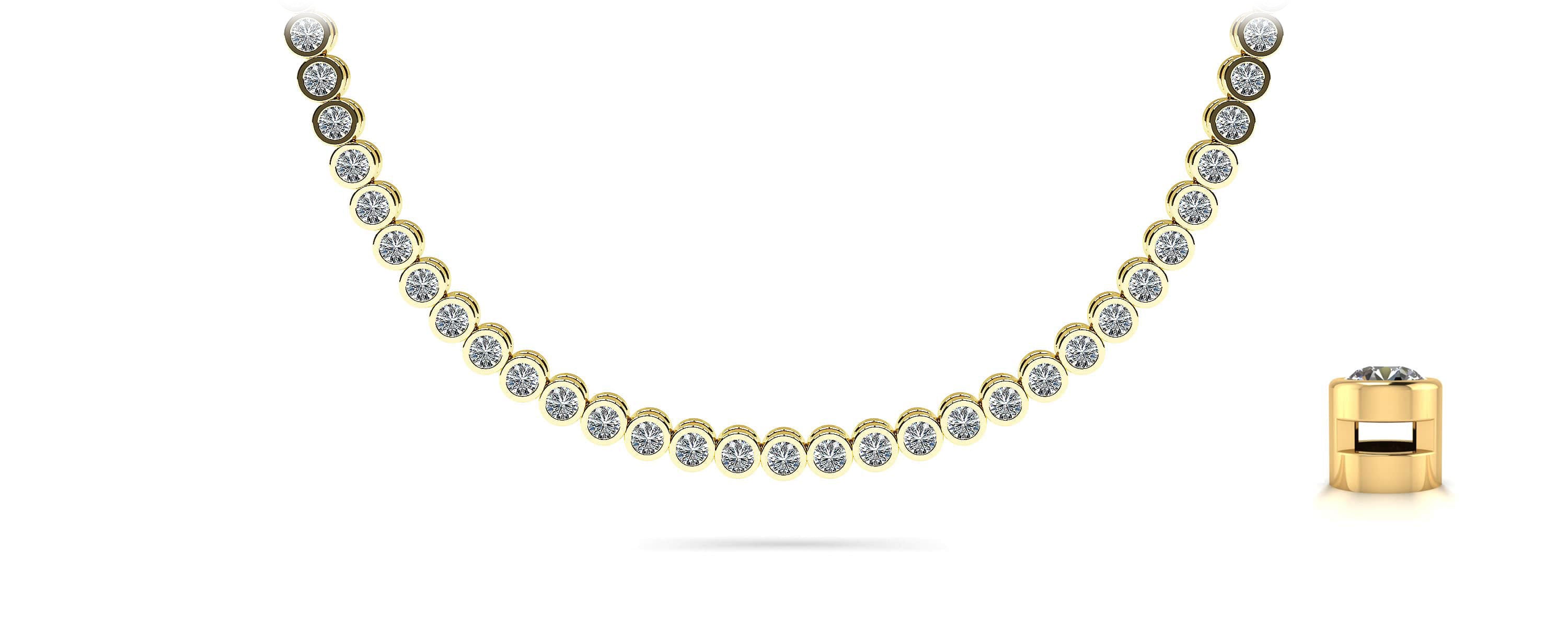 Circle Of Love Diamond Strand Necklace In White Yellow Gold Or Platinum