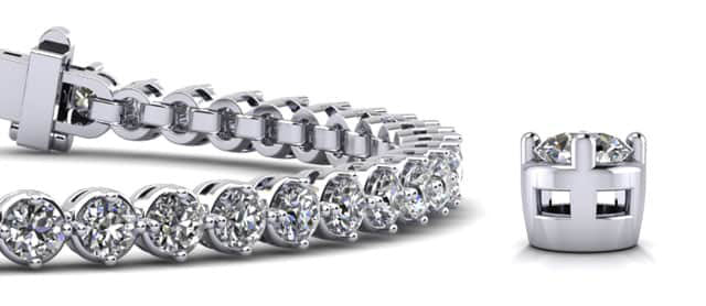 Dazzling Four Prong Diamond Tennis Bracelet