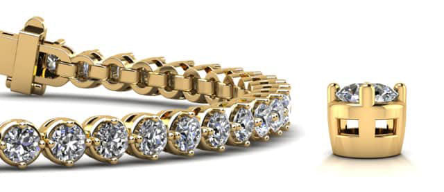 Dazzling Four Prong Diamond Tennis Bracelet