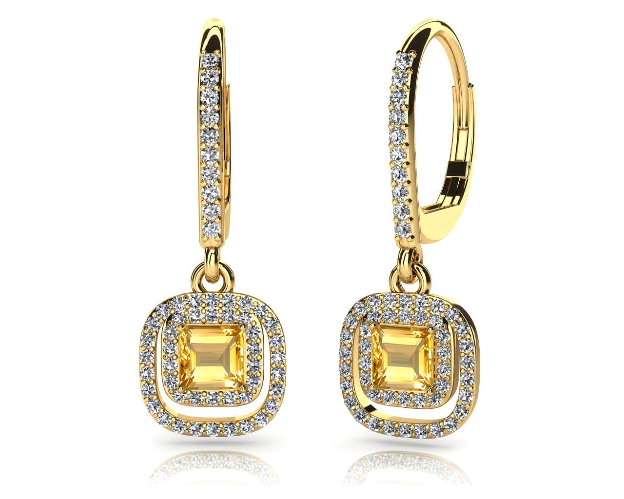 Day To Night Gemstone And Diamond Earrings In 14K 18K Or Platinum