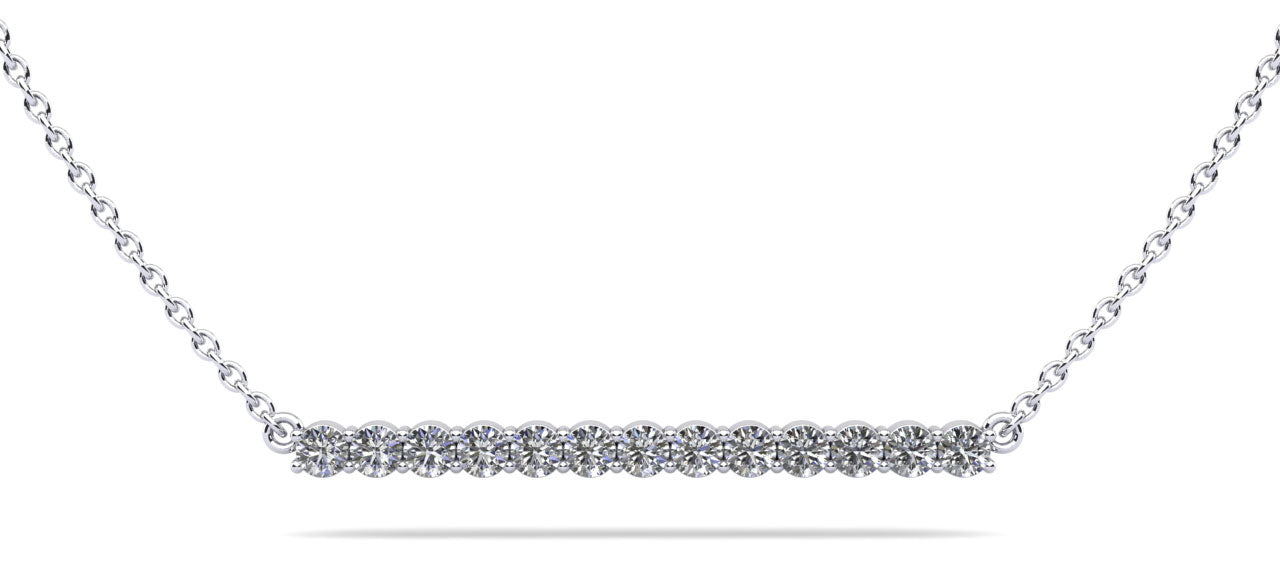 Modern Straight Line Diamond Pendant