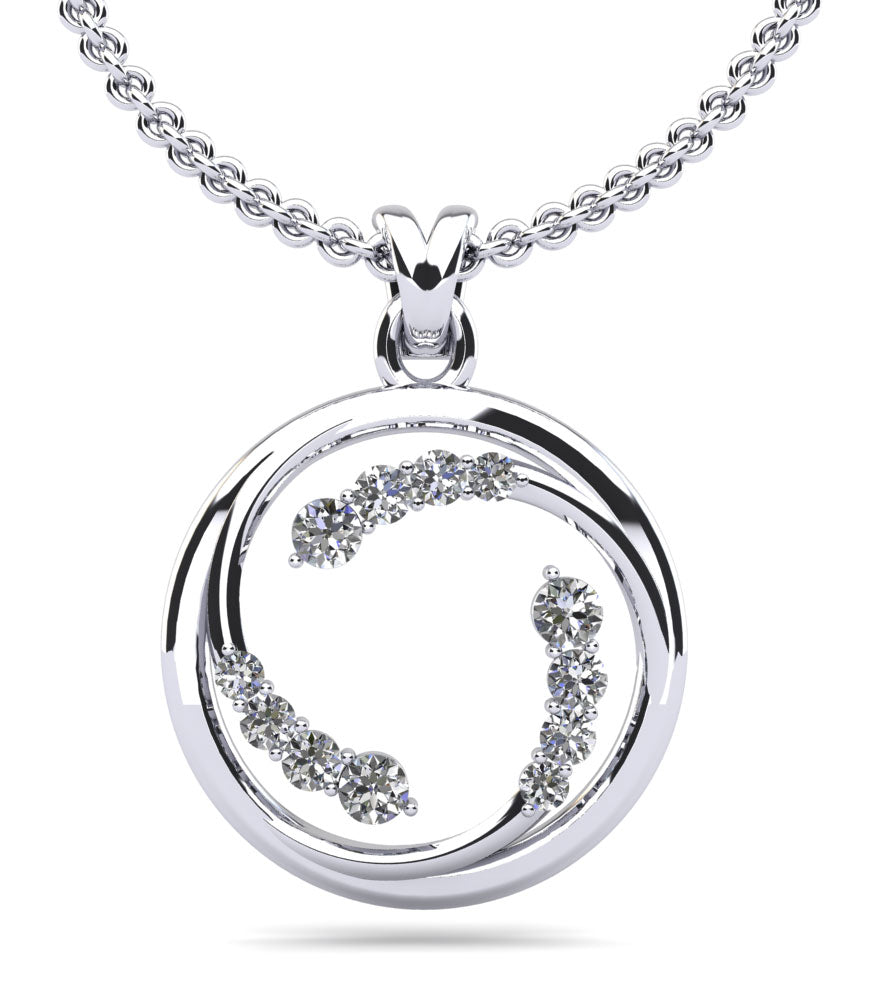 Circle Of Love Diamond Pendant Available In White Yellow And Rose